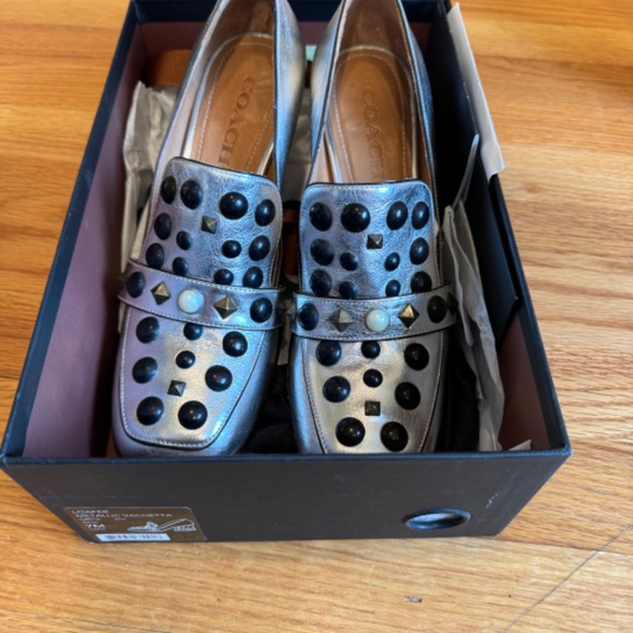 Coach Loefer Metallic Vachetta 7M - Picture 1 of 5